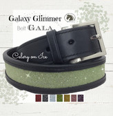 Celery Green Sparkle Belt - Galaxy Glimmer Equestrian Collection Bling Belts