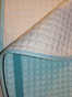 Zoom to Baby Blue English Saddle Pad Color and Quality.  Shown here with with Black Piping