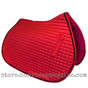 Red All-Purpose English Saddle Pad.  Shown Here with Black Accent Rope/Cord.