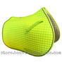 Neon Lemon-Lime All-Purpose Saddle Pad with black piping.