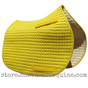 Yellow All-Purpose English Saddle Pad with matching, yellow piping.