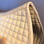 Zoom to view:  Champagne Butter Cream Dressage Saddle Pad with Matching Cream Piping.