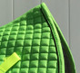 Zoom to View:  Lime-Apple Green Dressage Saddle Pad - Shown here with black trim/piping.