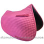 Candyfloss Pink All-Purpose English Saddle Pad.  Shown here with matching pink piping.