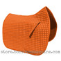 Pumpkin Orange Dressage Saddle Pad Shown here with Matching Orange Piping