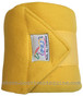 Mustard Yellow Leg Wraps Come as a Set of Four in a Poly Zippered Bag