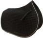 Black All-Purpose English Saddle Pad with White Piping by PRI Equine