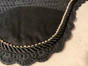 Zoom to view the color and quality of this Black Horse Bonnet (Shown here with optional Black Rope/Cord).