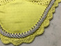 Zoom to View:  Lemon Yellow Fly Veil / Horse Bonnet (Shown here with Light Silver Rope).