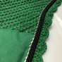 Zoom to view this gorgeous kelly green fly bonnet.  It is almost an emerald green shade.