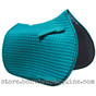 Teal All-Purpose English Saddle Pad Shown Here with Black Piping