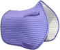 Lavender/Violet/Lilac Purple All-Purpose English Saddle Pad Shown Here with Black Piping.