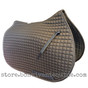 Gray All-Purpose English Saddle Pad.  Shown here with light gray piping/trim.