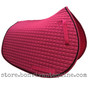 Magenta / Hot Pink all-purpose saddle pad with black accent rope/cord.