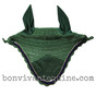 Hunter Green | Fly Veil | with Bling and  #6 Navy Blue Rope/Cord Trim