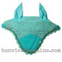 Mint Green Horse Bonnets | Fly Veil | with Bling and #12 Lime Green Rope/Cord Trim