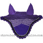 Purple Horse Bonnets | Fly Veil | with Bling and #7 Black Rope/Cord Trim