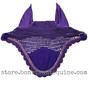 Purple Horse Bonnets | Fly Veil | with Bling and #25 Lilac Rope/Cord Trim