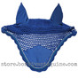 Royal Blue Horse Bonnets | Fly Veil | with Bling and  #22 Royal Rope/Cord Trim