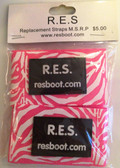 Velcro Straps, ZEBRA PINK (Package of 2) for RES Boot Products