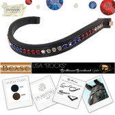 Red White and Blue Browbands - Custom Design Your Own USA Flag Browband using Patriotic Colors!