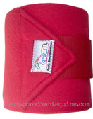 Red Fleece Polo Wraps for Horses by PRI Pacific Rim International