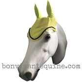 Lemon Yellow Fly Veil / Horse Bonnet (Shown here with black trim).