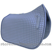  Smoke Dressage Saddle Pad with Black Piping