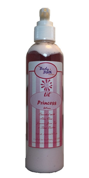 bottle of lil' princess lotion kids