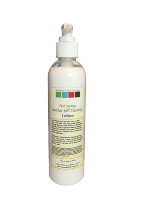 A bottle of Indoor Self Tanning Lotion Sunless tanning 