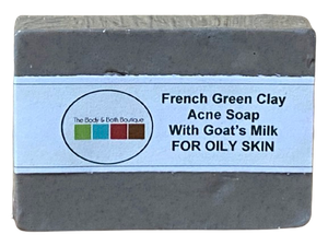 Glycerine Soap w/ Goat's Milk - French Green Acne