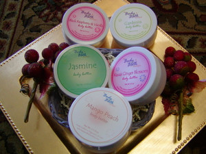 tubs of body butter lotion