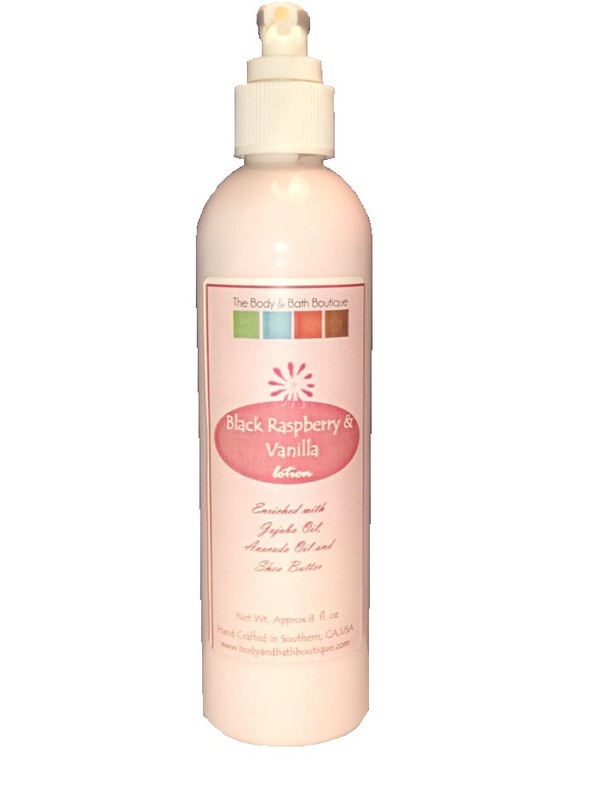 Bottle of Black Raspberry and Vanilla scented body lotion