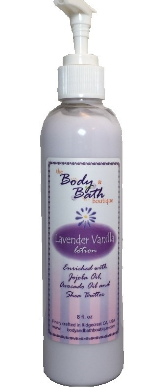 Bottle of Lavender Vanilla scented body lotion