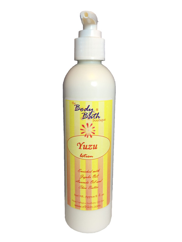 Bottle of Yuzu scented body lotion Japanese Grapefruit