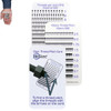 Comes with the Clear Card Thread Checker for Imperial and Metric Hex Sizes and the instruction card for use.