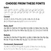 These are the available font for you to choose from.