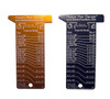 Orange and navy anodized Heavy Hex Gauges for a bolting company