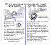WrenchSizer instructions for loose nuts and installed nuts