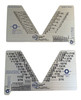 Stainless steel WrenchSizer, imperial side 5/32" to 1-1/2" and metric side 4 mm to 32 mm