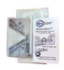 WrenchSizer in its vinyl sleeve and clear pouch with the instruction card