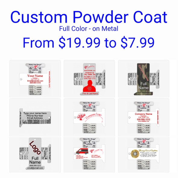 Here are a few ideas for promotional bolt sizers as a HexSizer promotional keychain. You can find more in the Gallery.