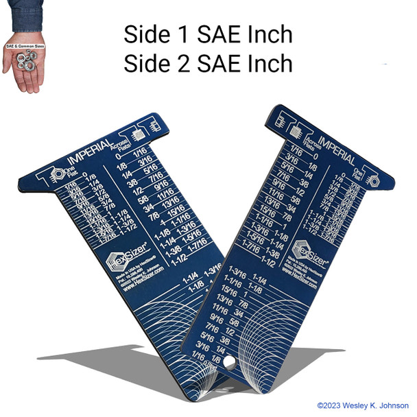 bolt gauge for identifying nut and bolt sizes on cars, lawnmowers, and the stuff in your garage.