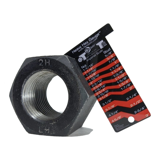 Easily measure Heavy Hex nut sizes.