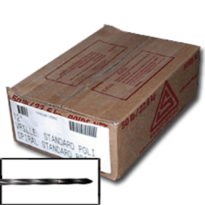 10" BRIGHT SPIRAL SPIKES - 50 LB BOX 10" BRIGHT SPIRAL SPIKES - 50 LB BOX