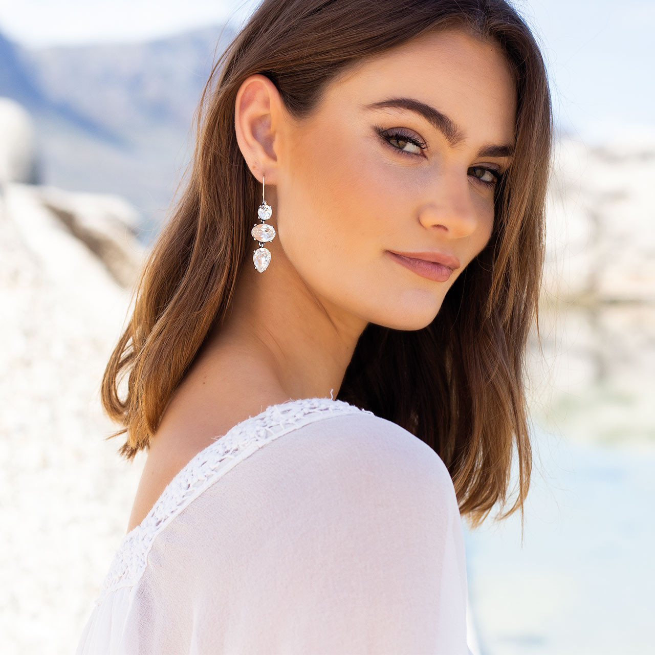 Island Elegance Drop Earrings - Miglio Designer Jewellery