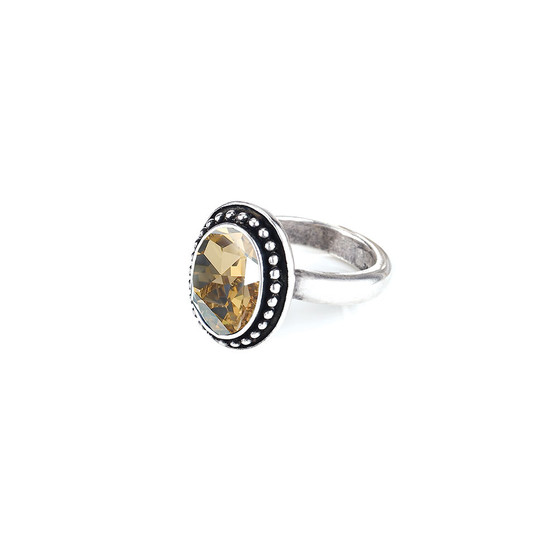 Navaho Oval Golden Shadow  Ring 