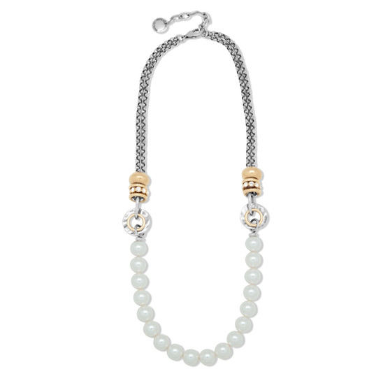 18ct Gold Two-Tone Pearl Necklace