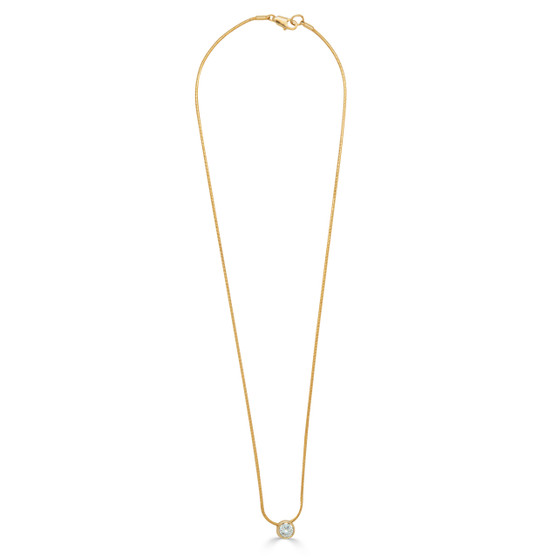 18ct Gold -Plated Solitaire  Necklace