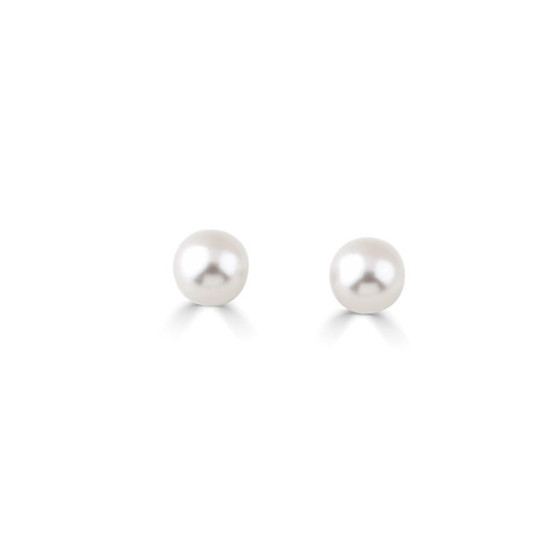 Shell Pearl Sterling Silver Stud Earrings